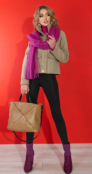 Укорочене кашемірове пальто (42) Київ - фото 2