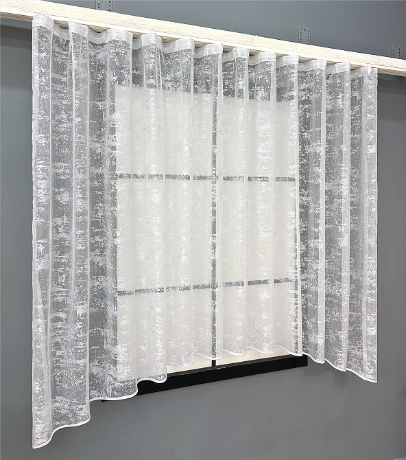 Кухонна арка VR-Textil № 000к жакард "Мармур Al-1" білий 290х120 см (51-269) Київ - фото 2