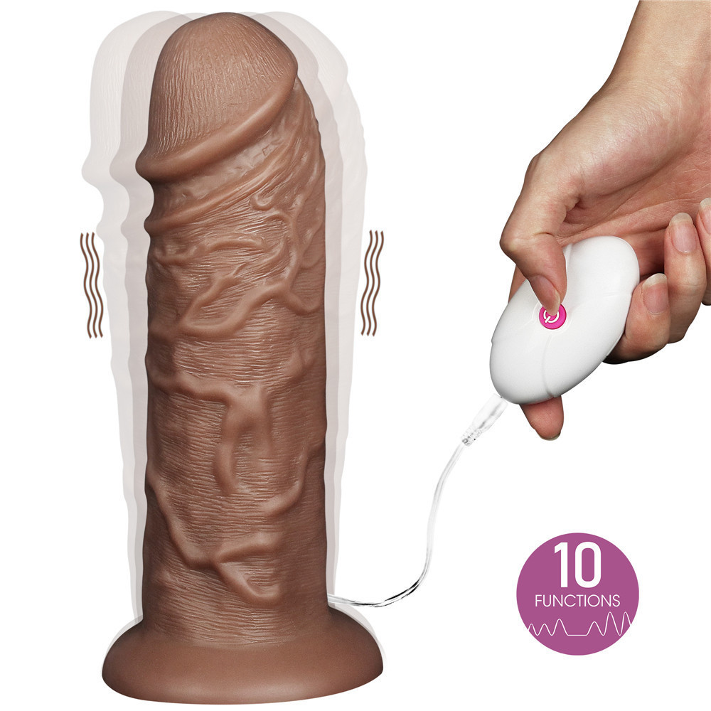 Реалистичный вибратор - King-Sized Realistic Chubby Vibrating Dildo 10.5