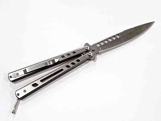 Ніж метелик A1004/ новий Silver Дніпро