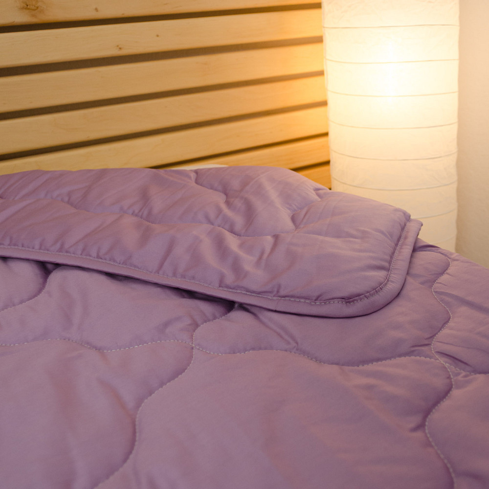 Ковдра конопляна літня Сатин Пильна троянда YouStar полуторна 140х210 см (Фіолетовий) Суми - фото 8