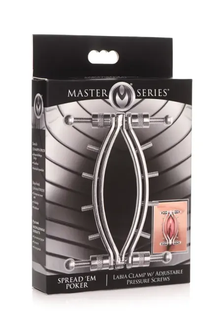 Затискач для вагіни Master Series: Spread 'Em Poker Vagina Clamp with Adjustable Pressure Screws, ши Львів - фото 6