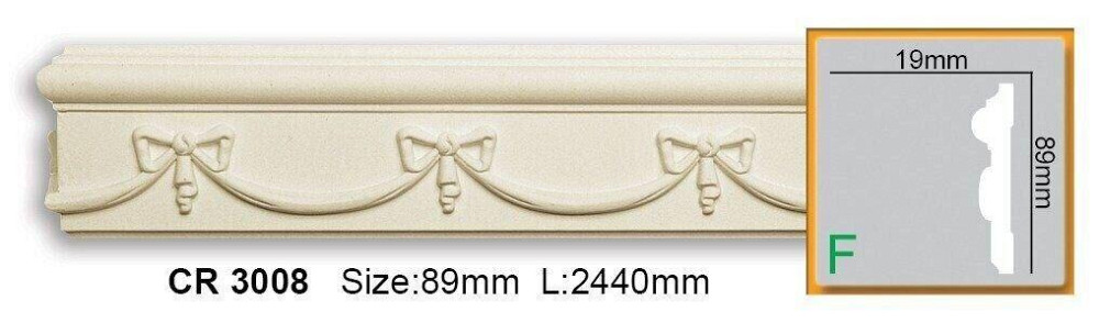 Молдинг полиуретановый с орнаментом Gaudi Decor CR 3008 Днепр - изображение 1