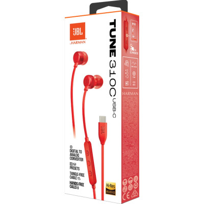 Навушники JBL Tune 310C USB-C Red (JBLT310CRED) Вінниця - фото 6