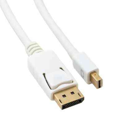 Кабель мультимедийный miniDisplayPort M to DisplayPort M 2.0m white Extradigital (KBD1668) Винница