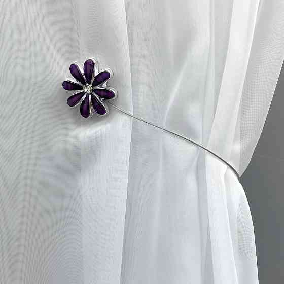 Магніти для штор та гардин "Квітка" набір 2 шт Фіолетовий (81-247) Київ