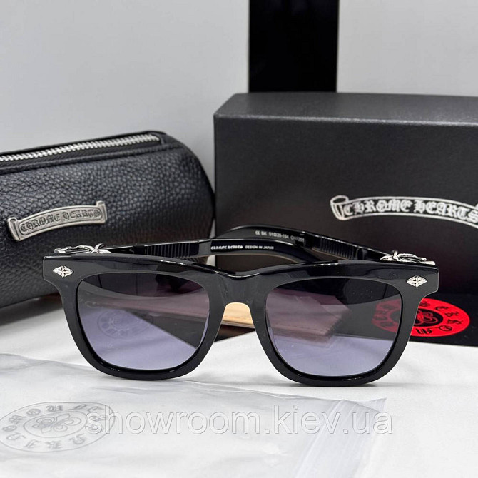 Мужские солнцезащитные очки Chrome Hearts 8251 black Lux Киев - изображение 2
