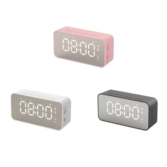 Настільний годинник-будильник з Bluetooth колонкою, FM-радіо та TF-плеєром (Bluetooth колонка годинник) Одеса