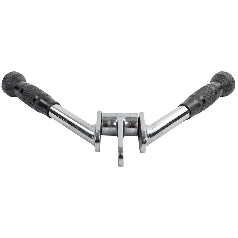 Рукоятка для тяги на трицепс V-образная Zelart 0443 хром Киев - изображение 3