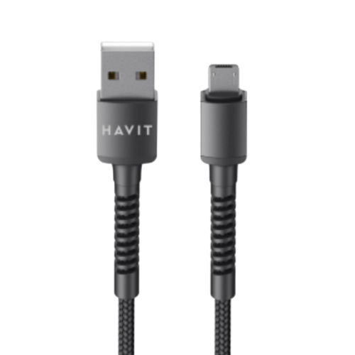 Кабель USB MicroUSB Havit HV-CB6195 2,1А 1м чорний Житомир - фото 2