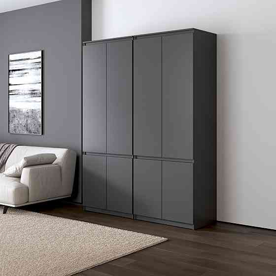 Шкаф для одежды VAYS, со штангой и полками, комплект из 2 шкафов R10+R24 Антрацит Львов