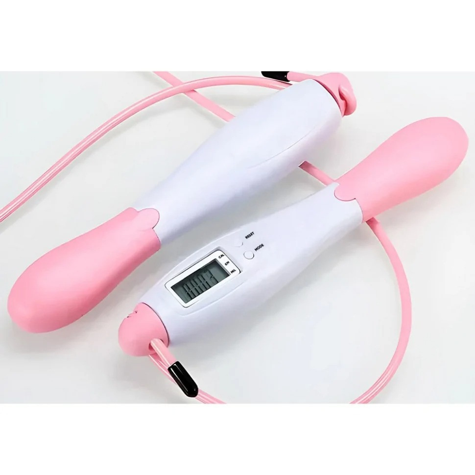 Швидкісна скакалка з лічильником EasyFit EF-1916-WP білий-рожевий Вінниця - фото 3