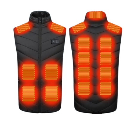 Чоловічий жилет із підігріванням HeatFashion Electric Heating Vest (17 зон) Чорний L Вінниця