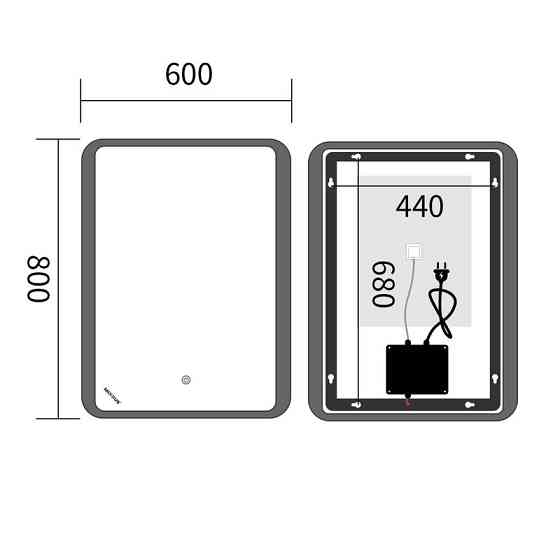 Дзеркало Mixxus Premium OLIVARY MR19-80x60-REVERSE )   ( MP6628 ) 34409 Харків