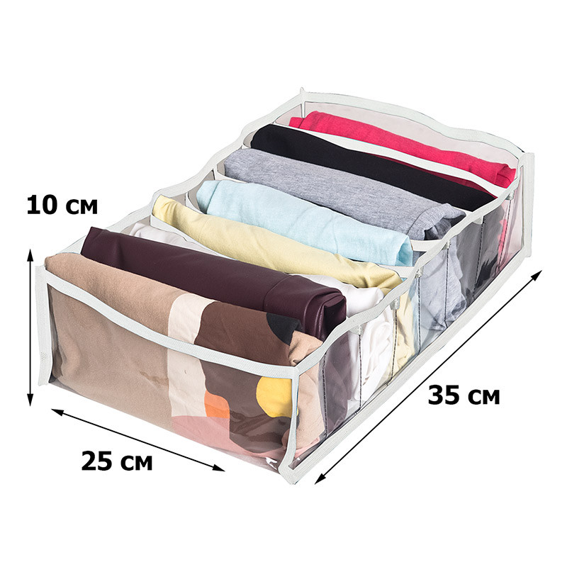 Прозорий органайзер для трусиків і шкарпеток 8 відділень L Pvh-L-white (Білий) Суми - фото 2