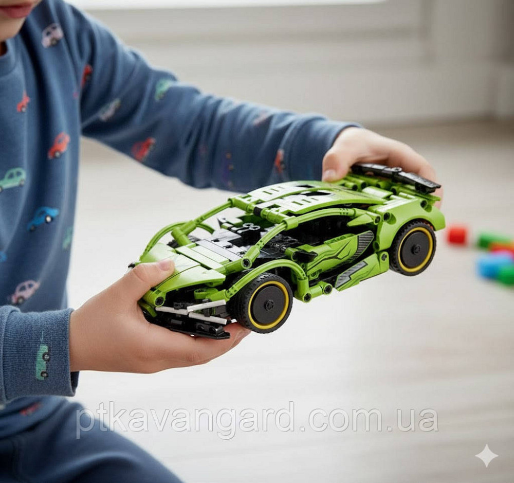 Конструктор машинка на радіокеруванні Ламборгіні Сіан 304 деталі Technic з пультом 8700 зелений Хмельницький - фото 2