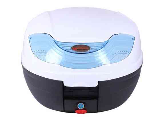 Кофр (багажник) для мотоцикла задний YM-0815P (V-32L) 43×41×32 белый с черным Мукачево