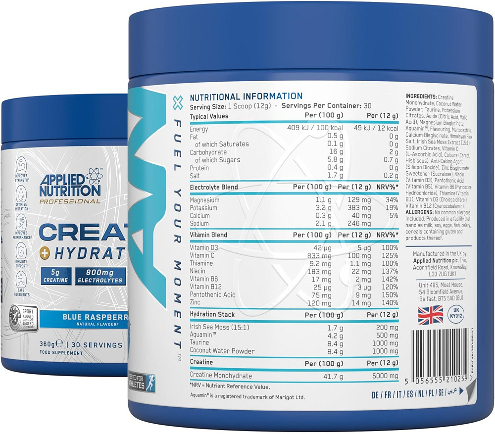 Креатин Applied Nutrition Creatine + Hydration 360 г, Blue Rapberry Луцк - изображение 2
