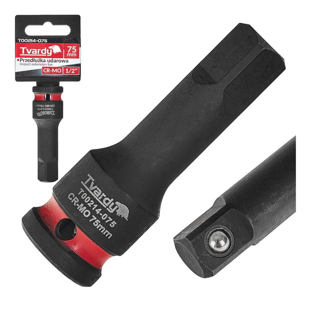 Подовжувач ударний головки "Tvardy" з хром-молібденової сталі (Cr-Mo)  1/2" довжиною  75 мм Киев - изображение 2