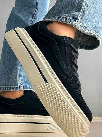 Кеды женские Hengji 707-6 замшевые на высокой платформе черные, 37, 24 см Киев