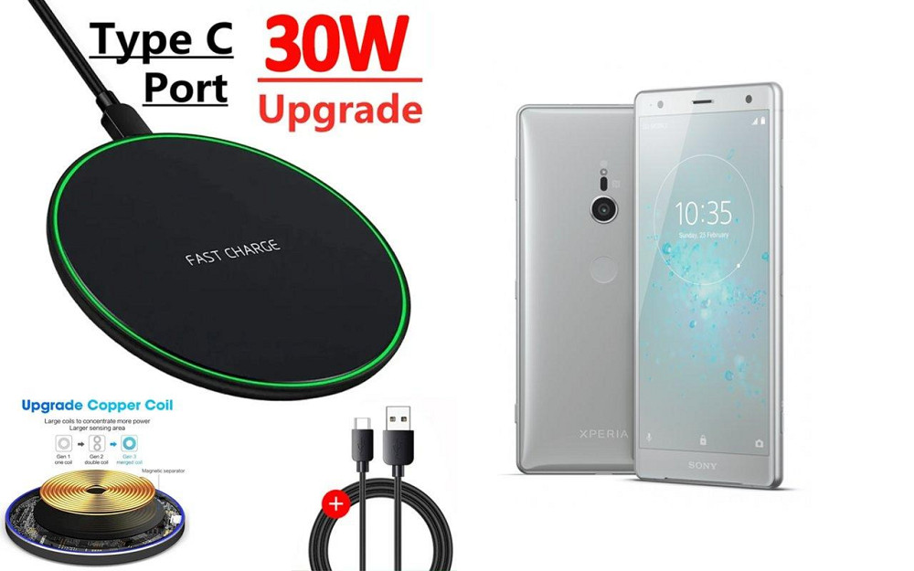 Бездротовий зарядний пристрій Copper до 30W для OPPO Find X6 Pro, USB-C, LED Київ - фото 1