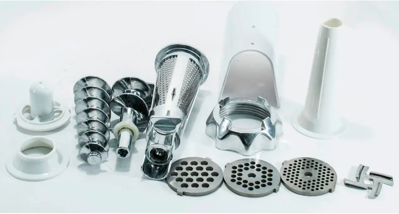 Электромясорубка Domotec MS-2019 Red 2800 Вт с насадками для колбас, кеббе и томатов, реверс, 3 диска Одесса - изображение 6