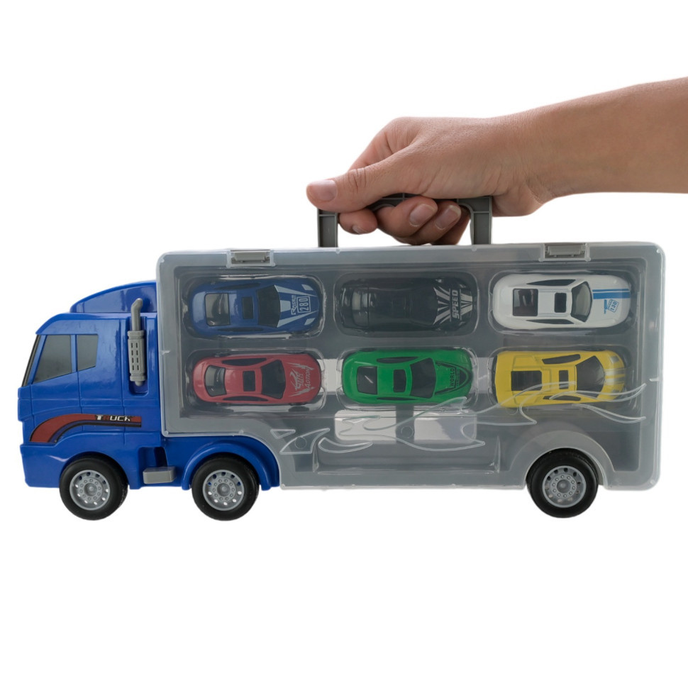 Дитячий трейлер з машинками PS006-1, 6 машинок Вінниця - фото 6