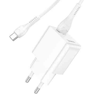 Зарядное устройство HOCO C98A Proton USB QC3.0 + cable USB to USB-C White (6931474766878) Винница