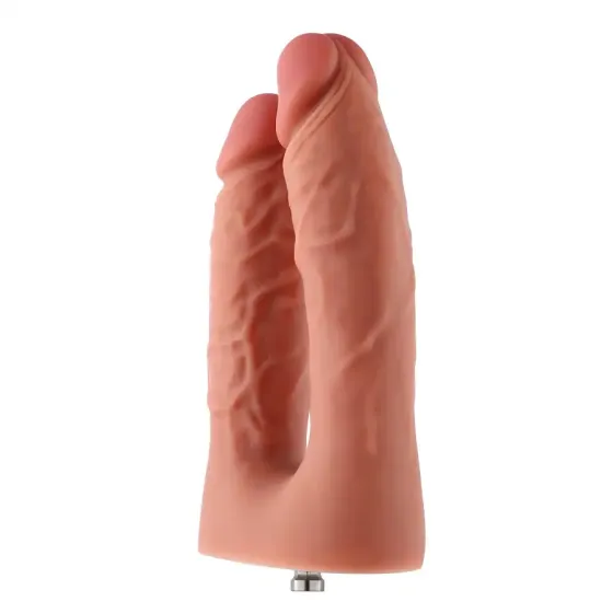 Подвійний фалоімітатор для секс-машин Hismith Silicone Double Penetrator Dildo, система KlicLok Львів
