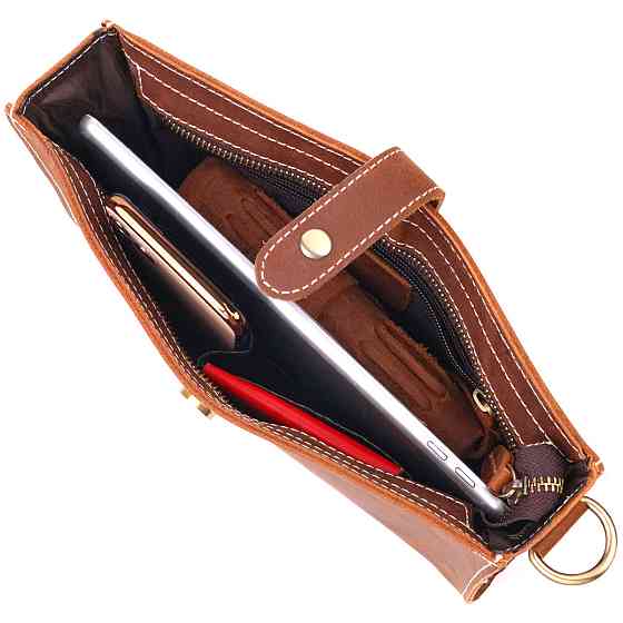 Винтажная женская сумка из натуральной кожи Коричневая (Vintage) Киев