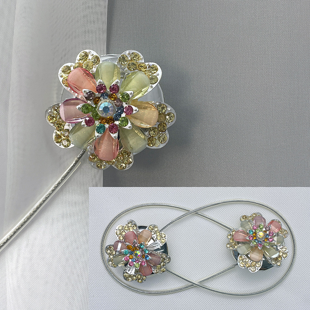 Уцінка! Магніти (2шт., пара) для штор, гардин "Flowers" колір різнокольоровий 81-239/1 Київ - фото 1