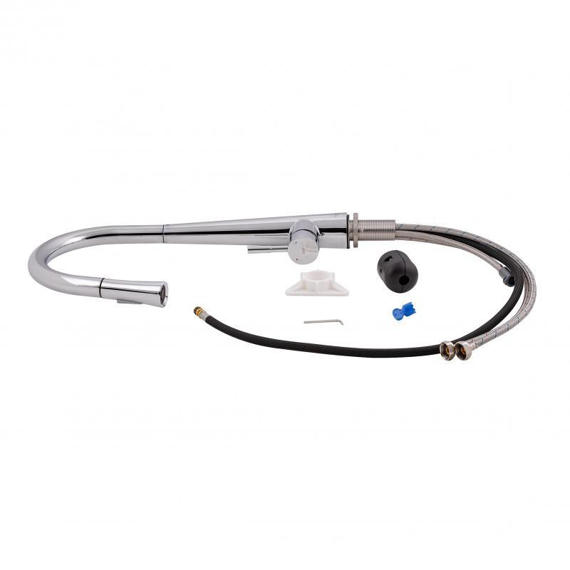 Змішувач для кухні Qtap Evicka з висувним виливом QTEVI9135103UC Chrome Київ - фото 8