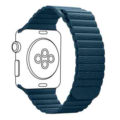 Ремінець до смарт-годинника Armorstandart Leather Loop для Apple Watch 42 (Series 11-10)/41/40/38 Blue (ARM51669) Вінниця