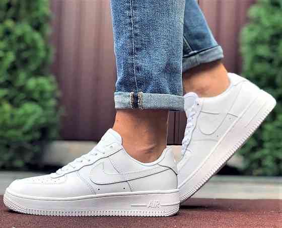 Кроссовки Nike Force Белые Женские Форсы Кожаные Найк (размеры: 36) Видео Обзор Днепр