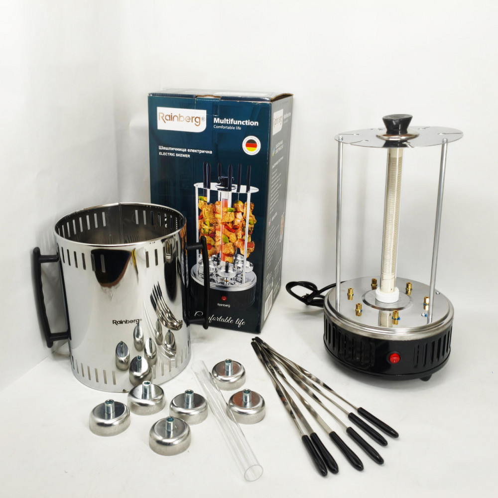 Электрошашлычница Rainberg RB-8612 на 6 шампуров 3200 W UA-73 Львов - изображение 5
