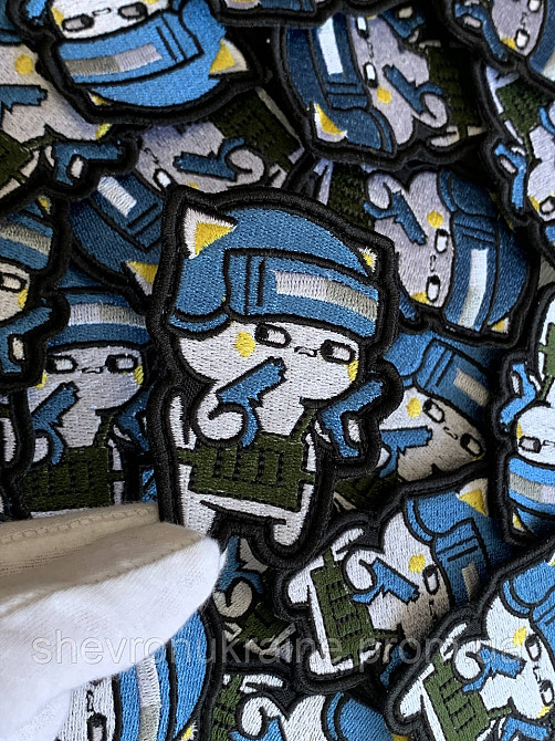 Шеврон СУПЕР КОТИК (Форма контурная. На липучке) Размер 8x6см Киев - изображение 5