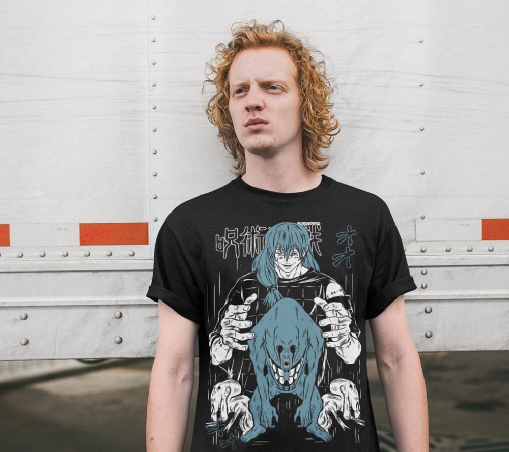 Футболка для хлопчика з аніме принтом Магічна битва оверсайз (зріст від 165 до 180) Чорний AnimeJ1149m Дніпро - фото 4