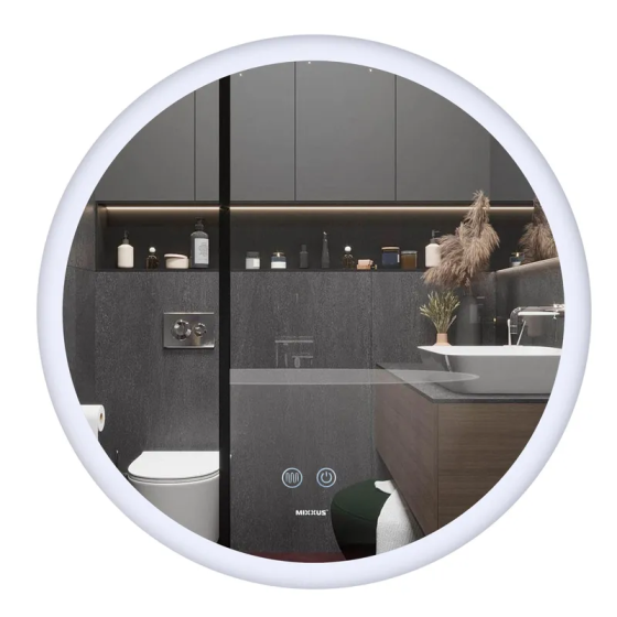 Дзеркало Mixxus PLAIN MC11-60 з LED Touch, Anti-fog, димером, рег. яскравості   ( MI6663 ) 24213 Харків