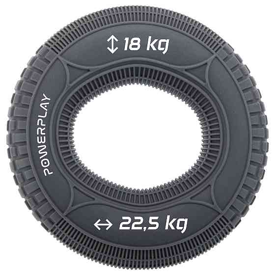Эспандер кистевой силиконовый PowerPlay PP-4330 Hand Grip Loops Medium 18-22,5-36 кг. Серый Киев