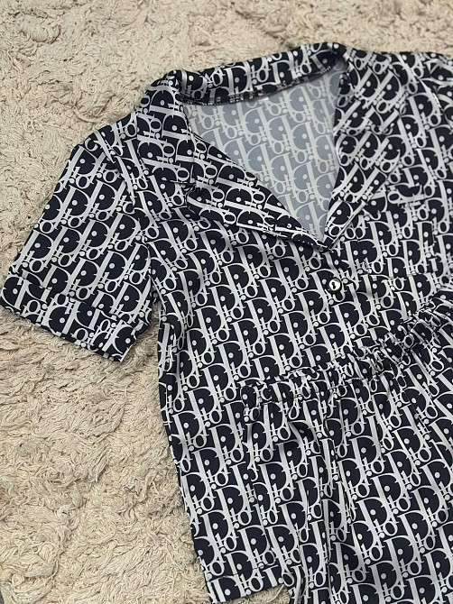 Детская пижамка из сатина шорты с рубашкой Серый р 122-128 Харьков - изображение 3