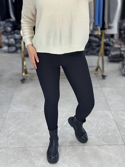 Стильні жіночі теплі лосини з корсетним поясом на гачках. 46/48 Одеса - фото 6