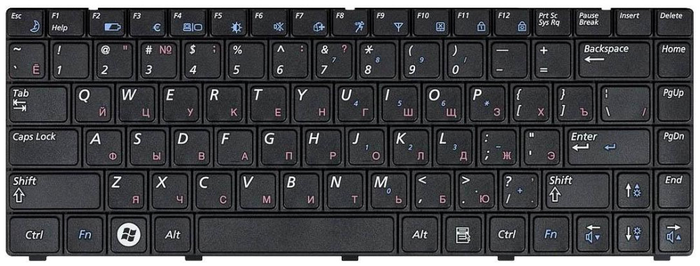 Клавиатура для ноутбука Samsung (R420, R418, R423, R425, R428, R429, R469, RV41, RV408) Black, RU Вінниця - фото 2