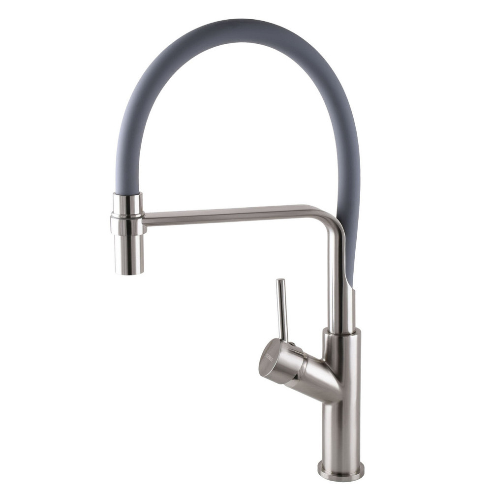 Змішувач для кухні Globus Lux DENVER Flex GDF-32-08-02 Сталь-Сірий Гофроїзлив, латунь Київ - фото 4