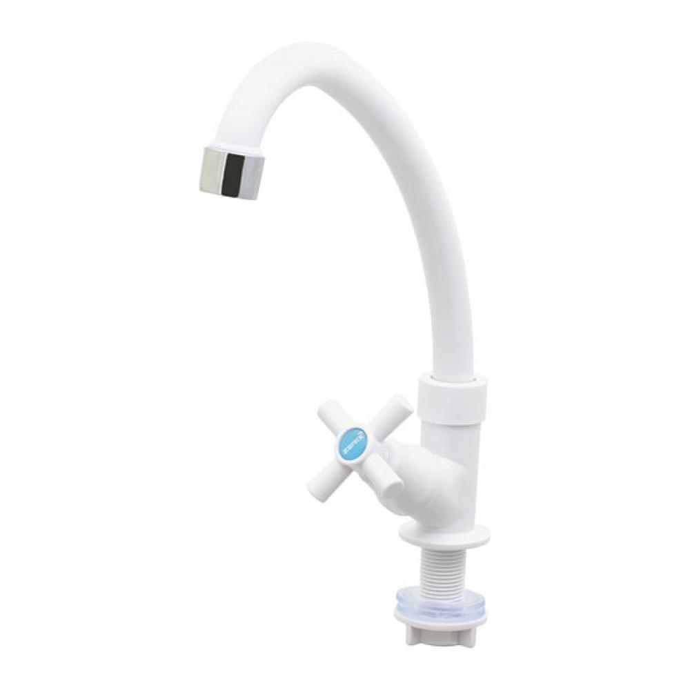 Монокран для холодної води Zerix Mono 011 білий ABS-пластик (ZX2855) Чернівці - фото 1