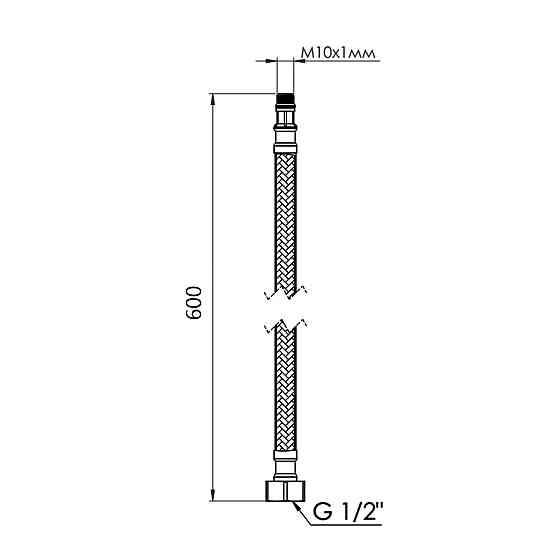Гнучка підводка для води Thermo Alliance Forte М10 60 см (пара) SF390W60 Київ