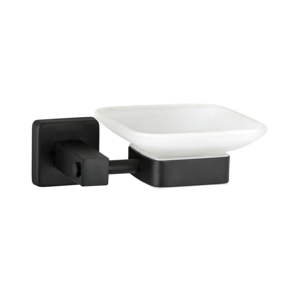 Мыльница одинарная Globus Lux BQ9408 черная матовая SUS304 (000022210) Киев - изображение 2