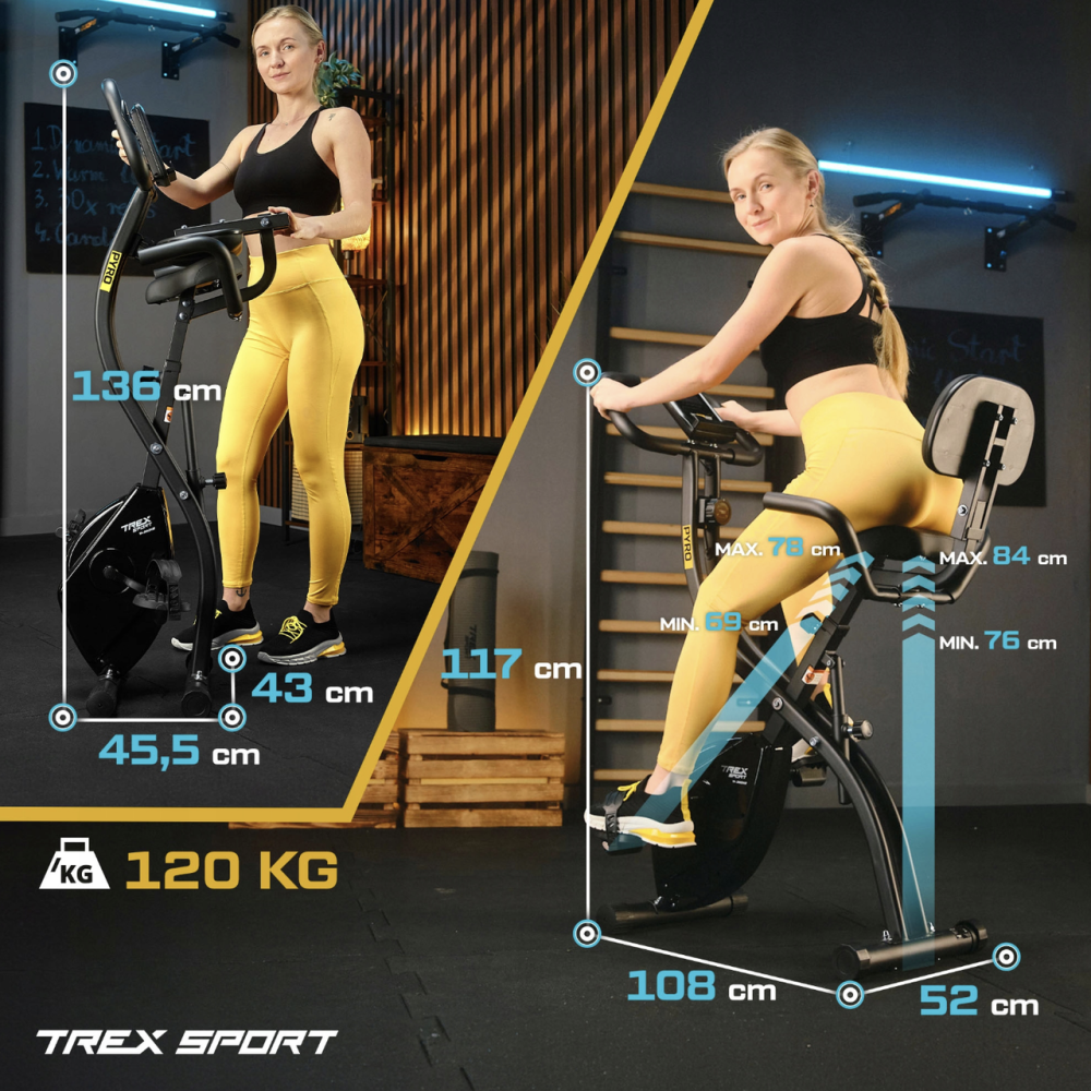 Велотренажер Trex Sport TX-360XB PYRO магнітний чорний Киев - изображение 7