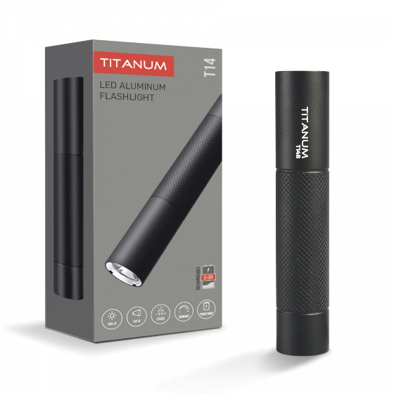 Ліхтарик LED портативний 300Lm 5000К чорний TLF-T14B Titanum Житомир