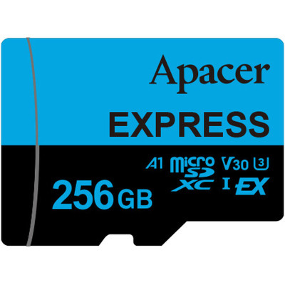 Карта пам&apos;яті Apacer 256GB microSDXC class 10 UHS-I U3 V30 A1 Express (AP256GMCEXG3X17-RA) Вінниця - фото 1