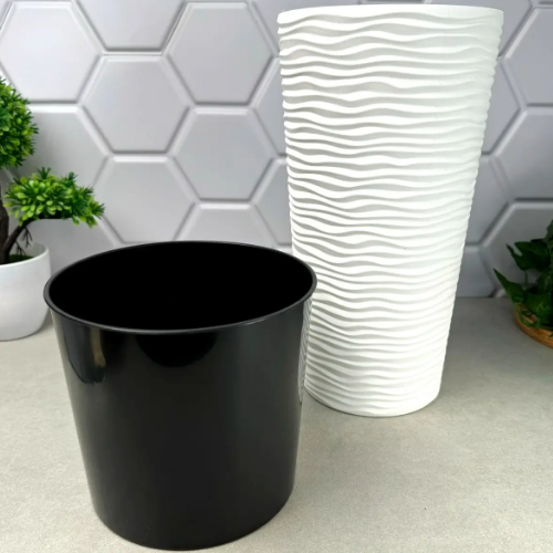 Вазон Ф'южн 22*41,5см білий Алеана Житомир - фото 3